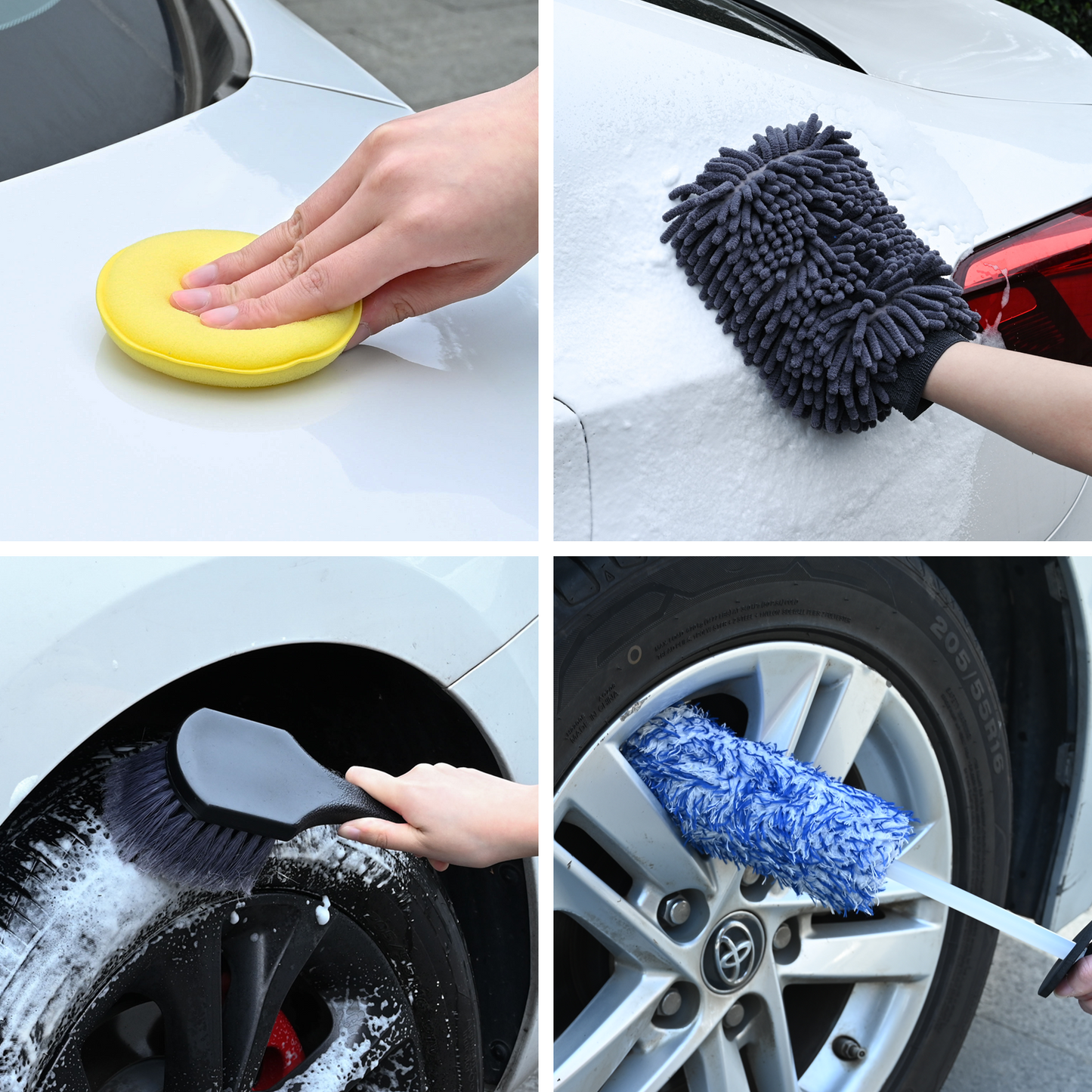 Car Brush Set Multicolour Poly Rattan