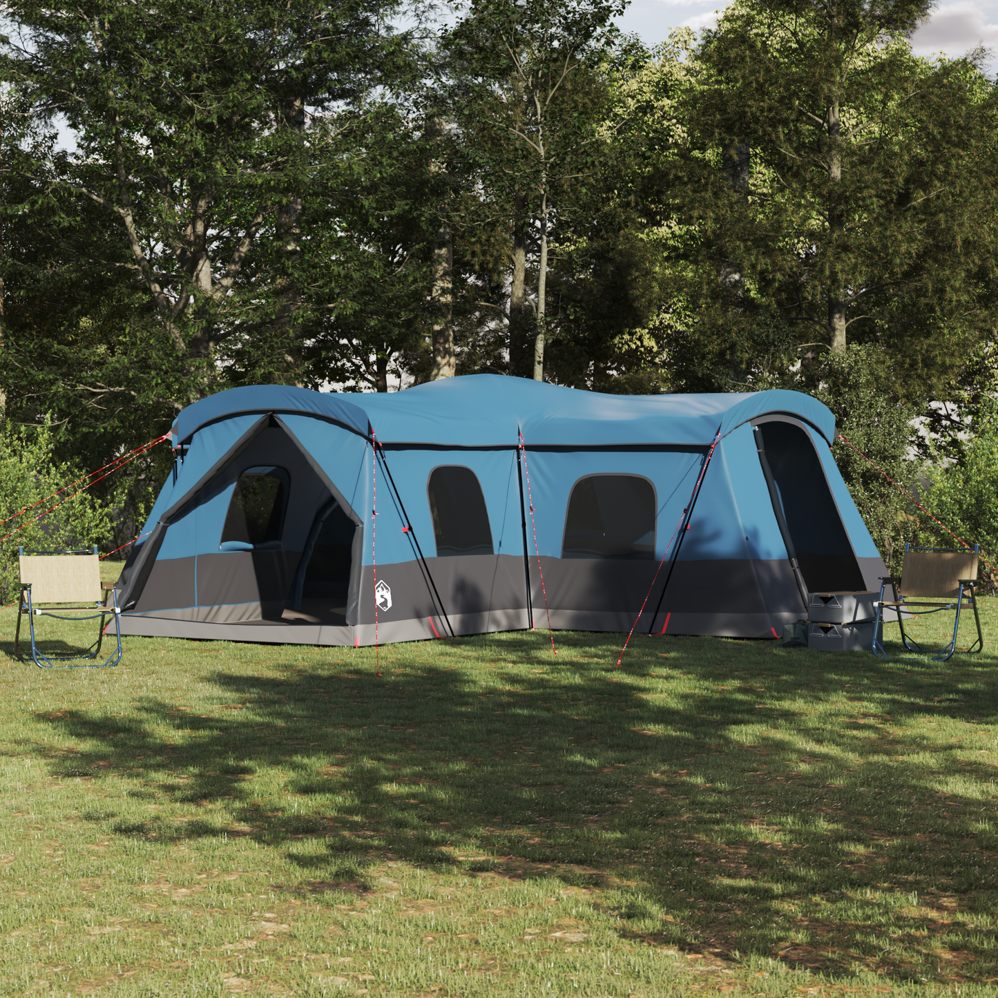 Tent 16-Person with Roof with Storage Blue 680 x 510 x 210 cm