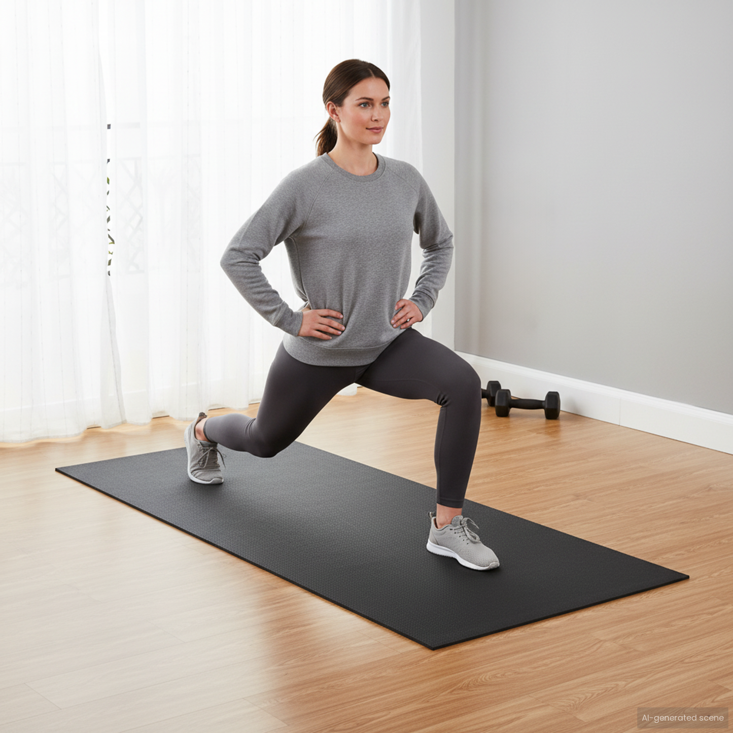 Sport Protection Mat Black 120 x 60 x 0.6 cm High-density PVC