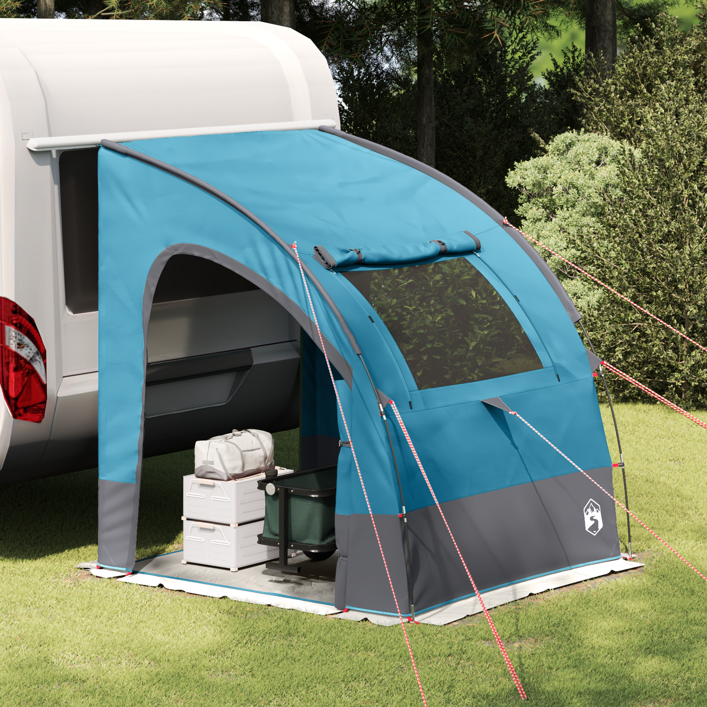 Tailgate Tent -Person 194 x 180 x 210 cm Blue Taffeta