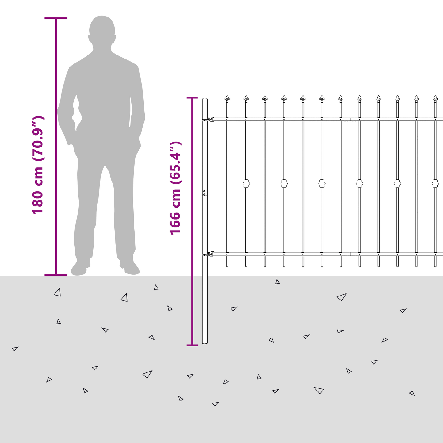 Spike Fence Asten Black