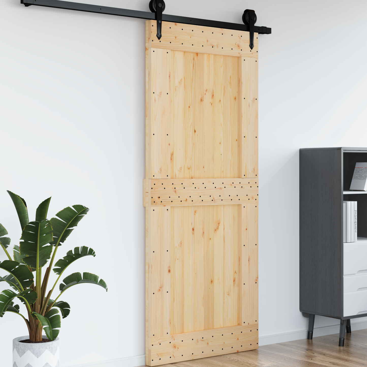 Door NARVIK Natural 95 x 210 cm Solid Pine Wood