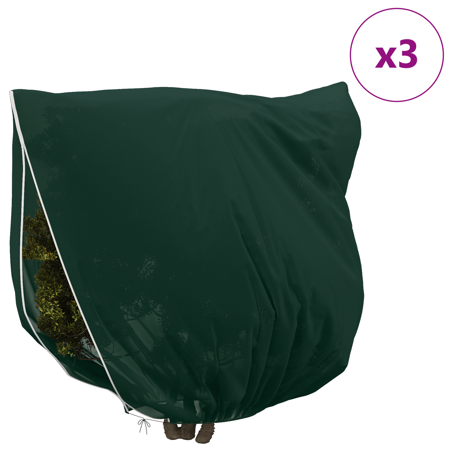 Frost Protection Plant Fleece Covers 3 pcs Green 2.5 x 3.14 m