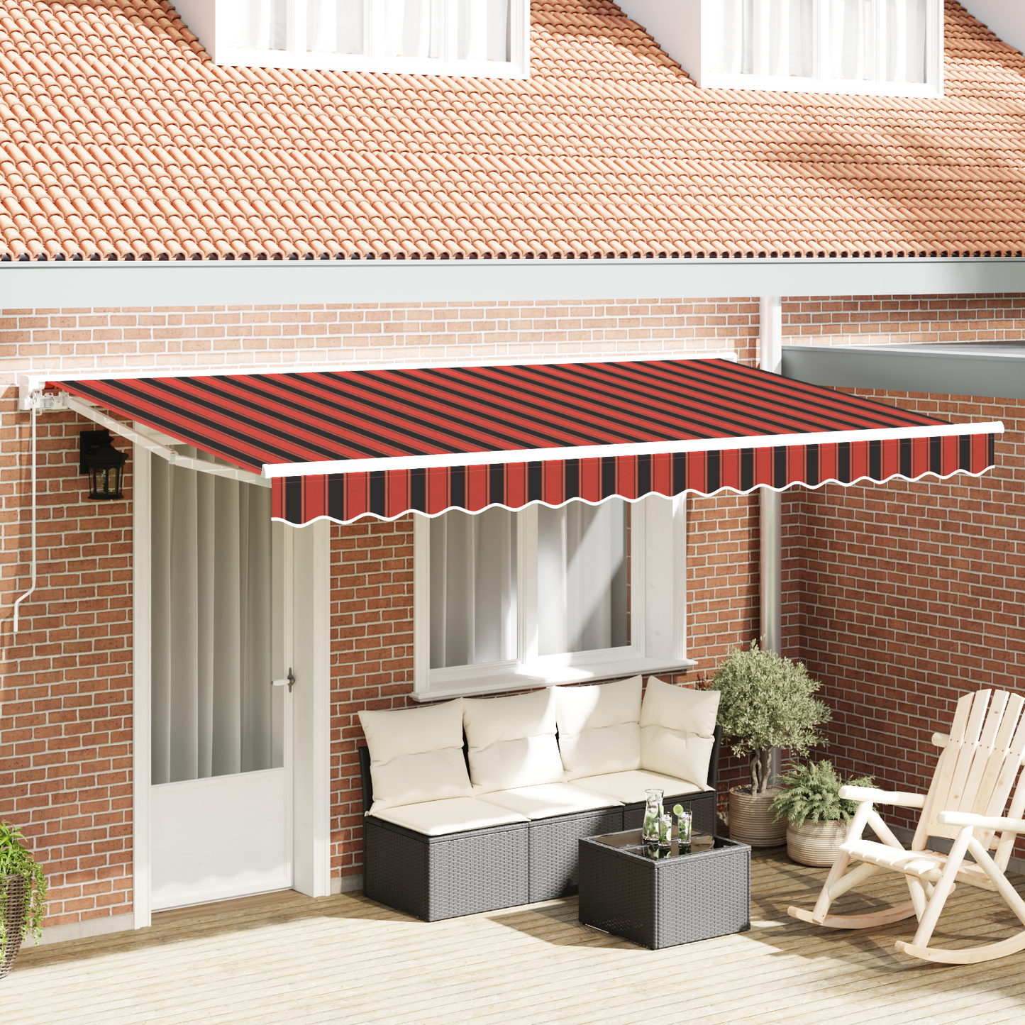 Awning Frame Orange and Black 350 x 200 cm