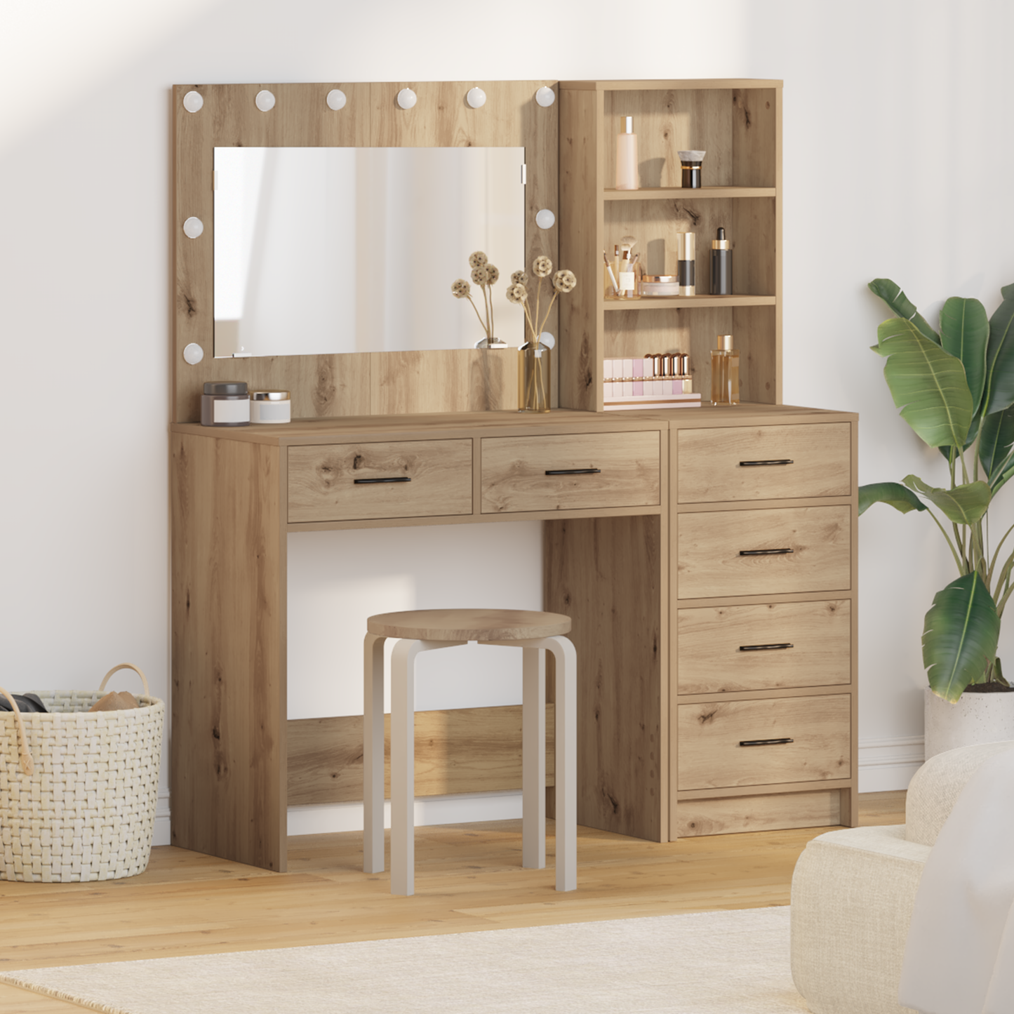 Dressing Table Brown 78.5 x 41 x 135 cm Engineered wood