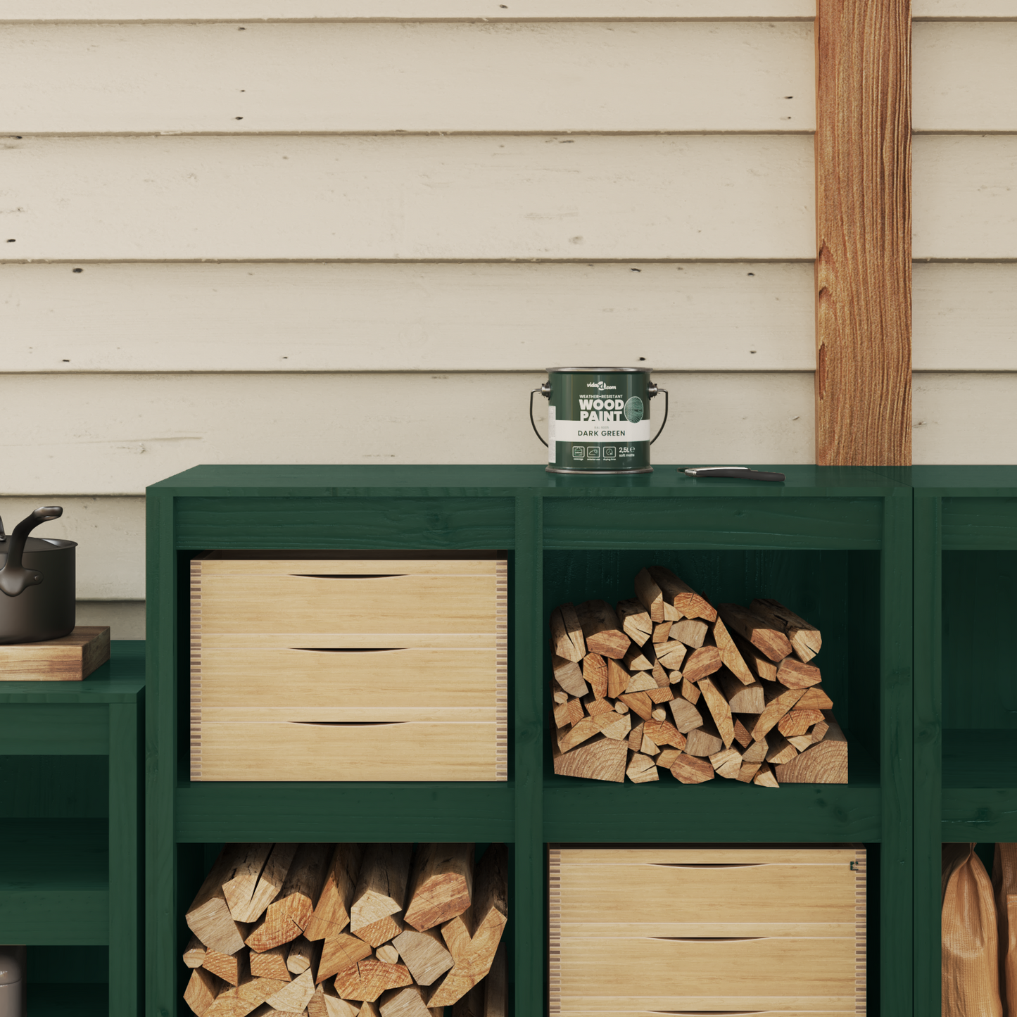 Wood Paint Green 2.5 L Wall Print