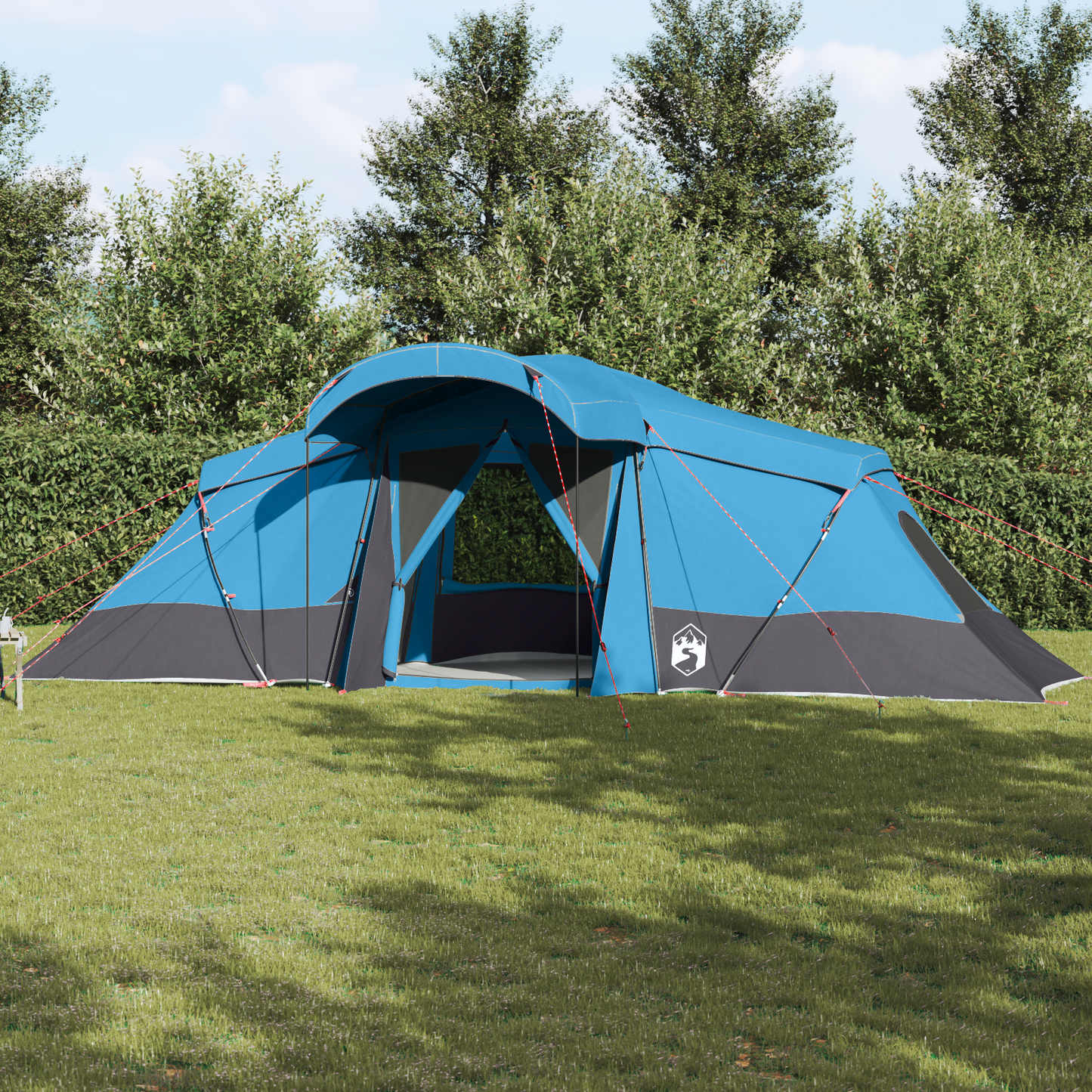 Family Tent with Roof Blue and Grey 721 x 335 x 212 cm
