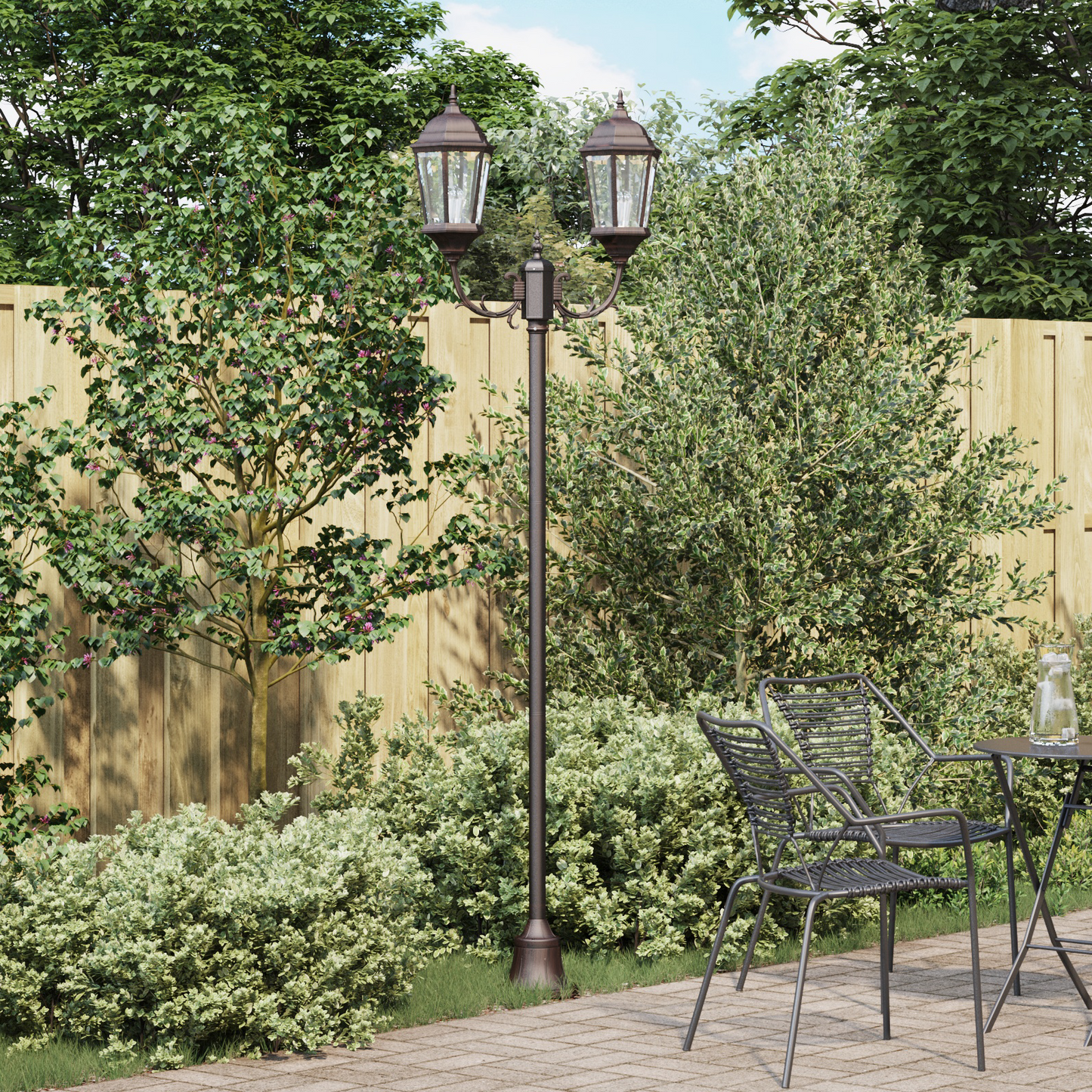 Garden Light Bronze 68 x 20 x 235 cm Aluminium and Glass