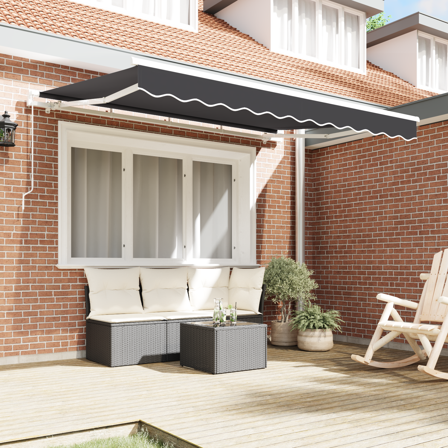 Awning Replacement Fabric Anthracite 2.5 x 2 m Polyester