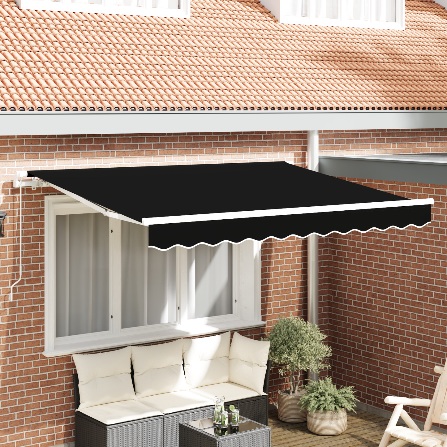 Awning Replacement Fabric Black 3 x 2.5 m Polyester