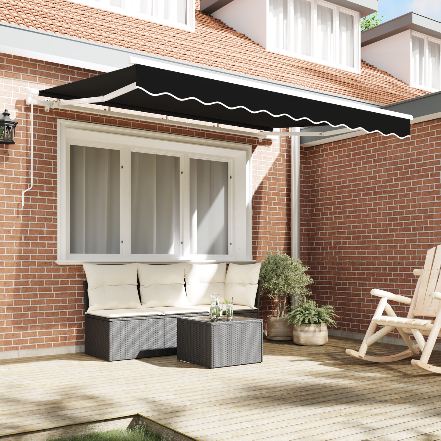 Awning Replacement Fabric Black 3 x 2.5 m Polyester