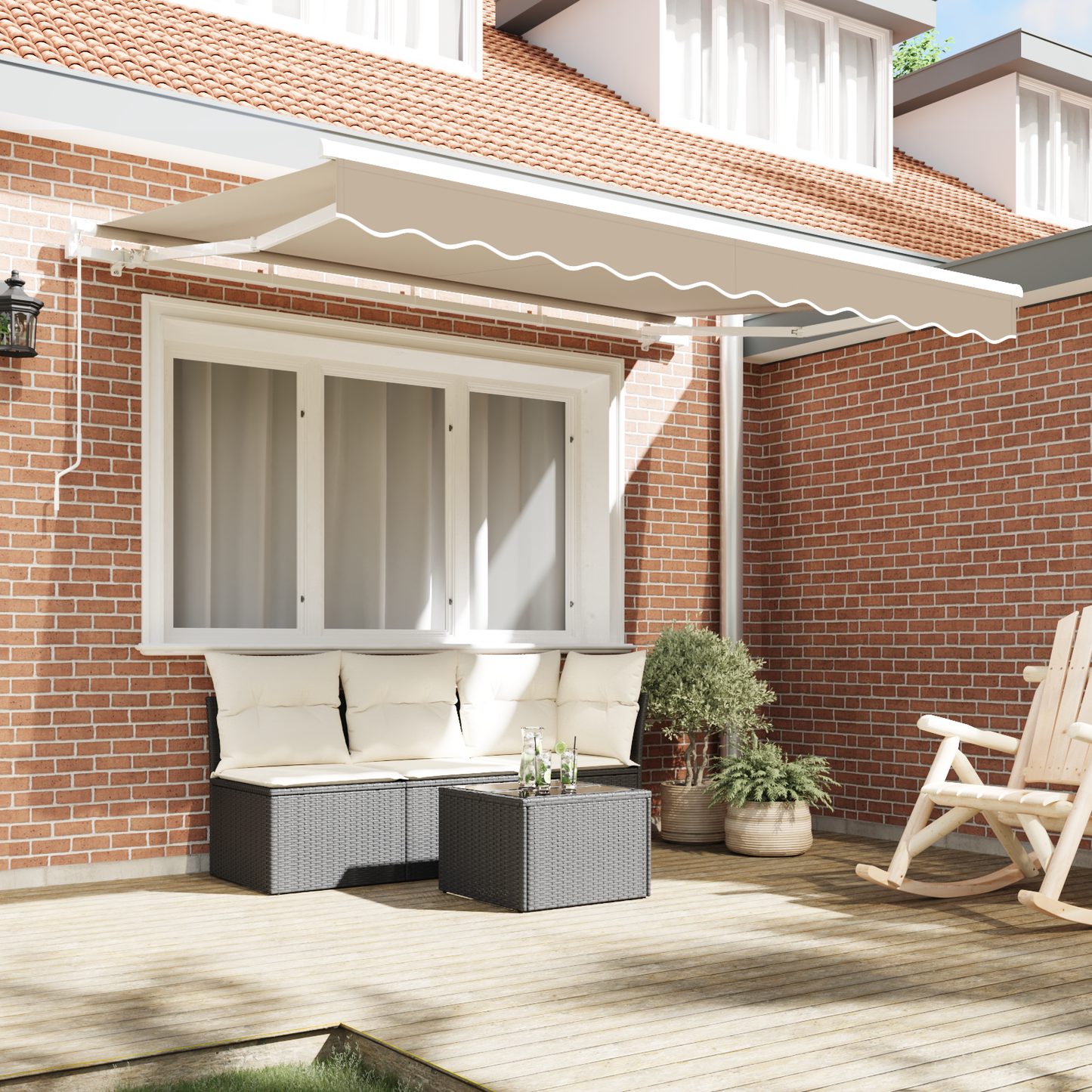 Awning Replacement Fabric Beige 3 x 2.5 m Polyester
