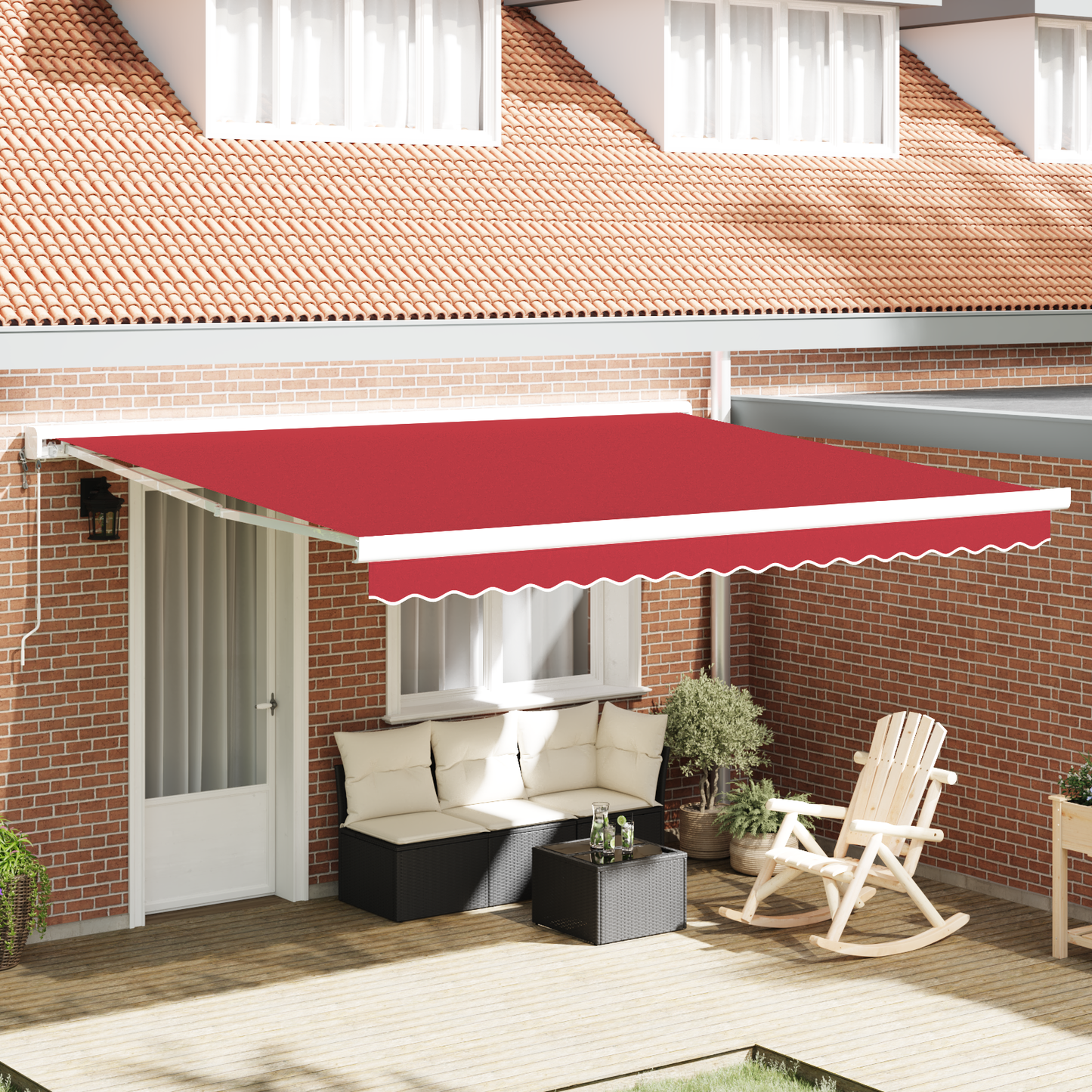 Awning Replacement Fabric Red 4 x 3 m Polyester