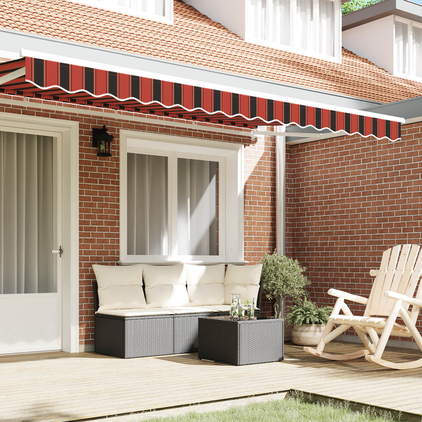 Awning Valance Replacement Orange / Black / Yellow 4 m Polyester