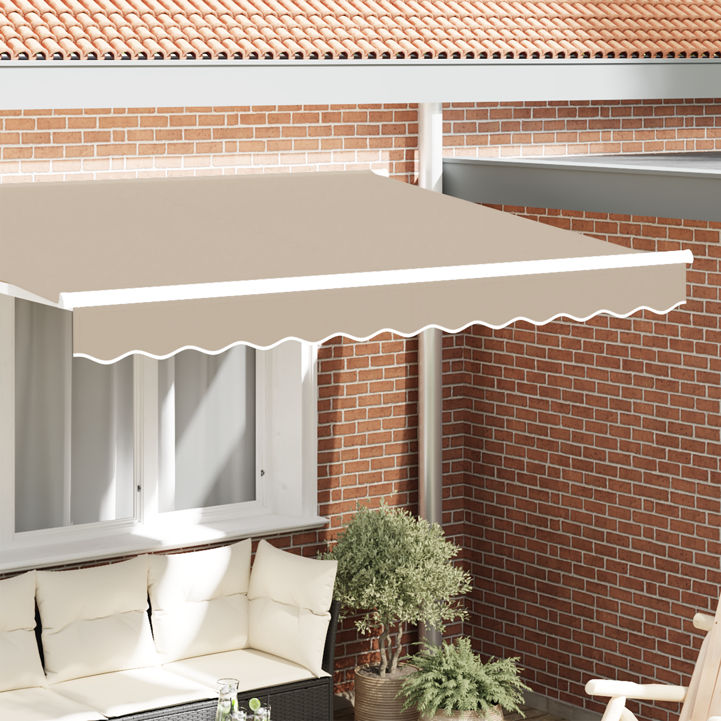 Awning Valance Replacement Beige 3 m Polyester