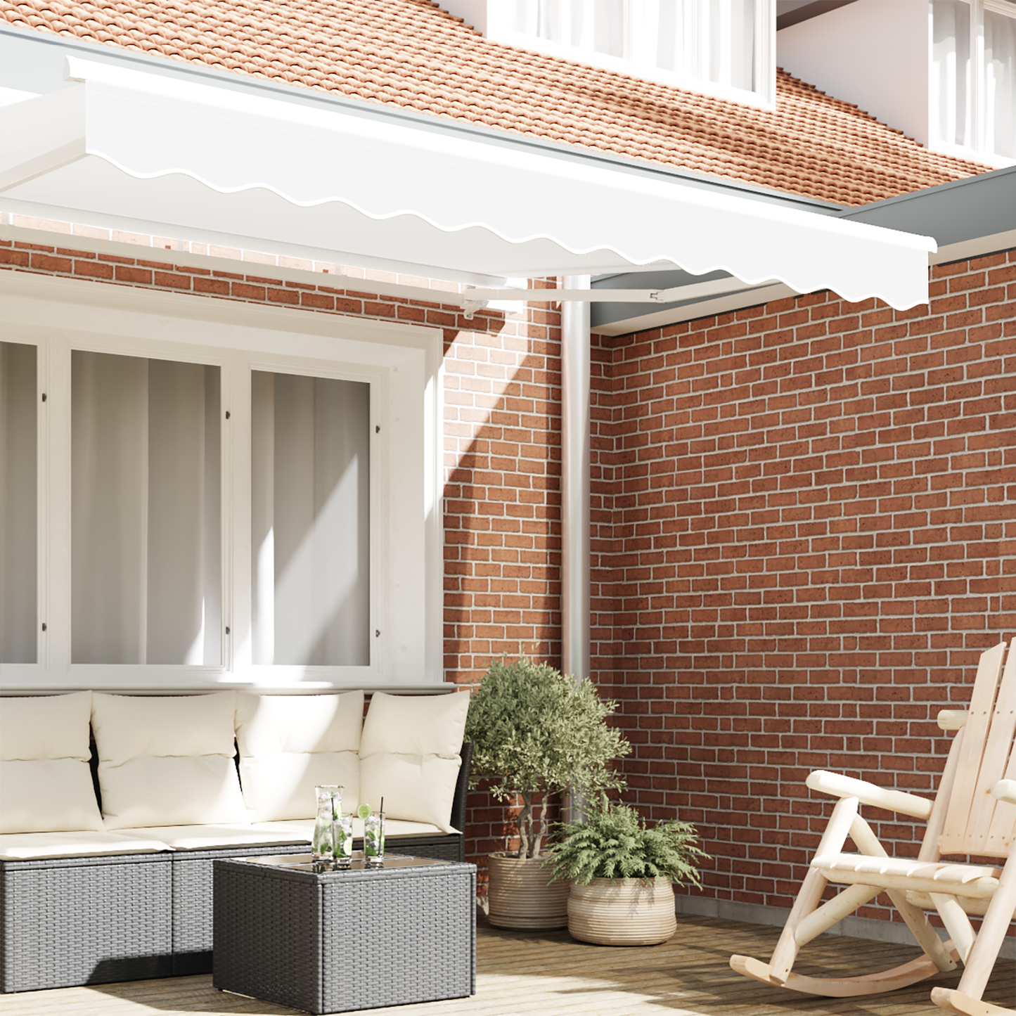 Awning Valance Replacement White 3.5 m Polyester
