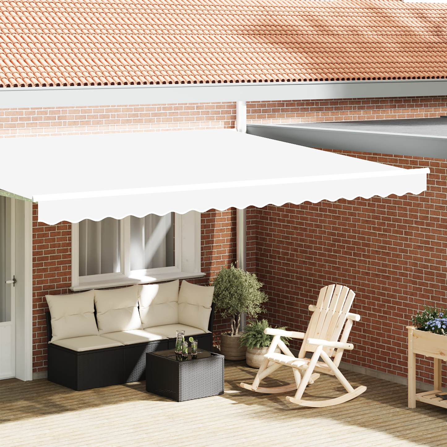 Awning Valance Replacement White 4.5 m Polyester