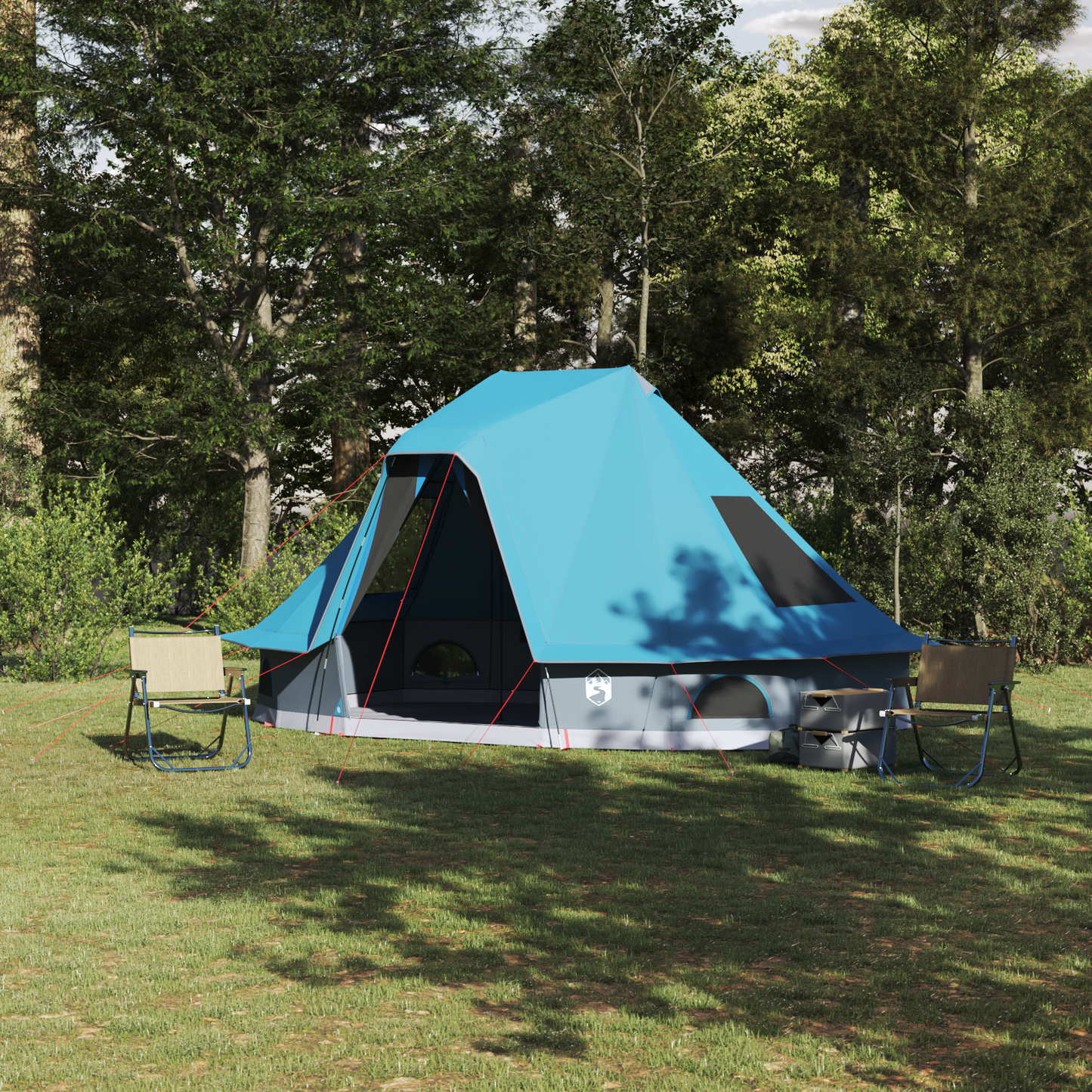 Tipi Tent with Roof Blue 466 x 310 x 240 cm Taffeta