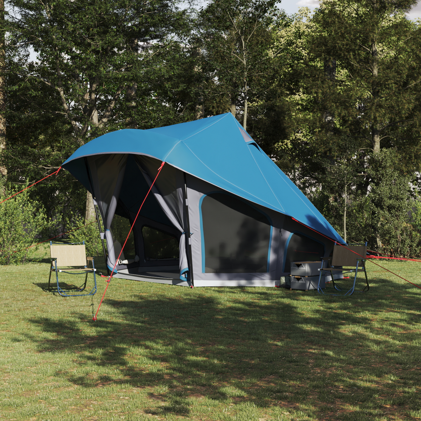 Tipi Tent with Roof Blue 508 x 470 x 300 cm Taffeta