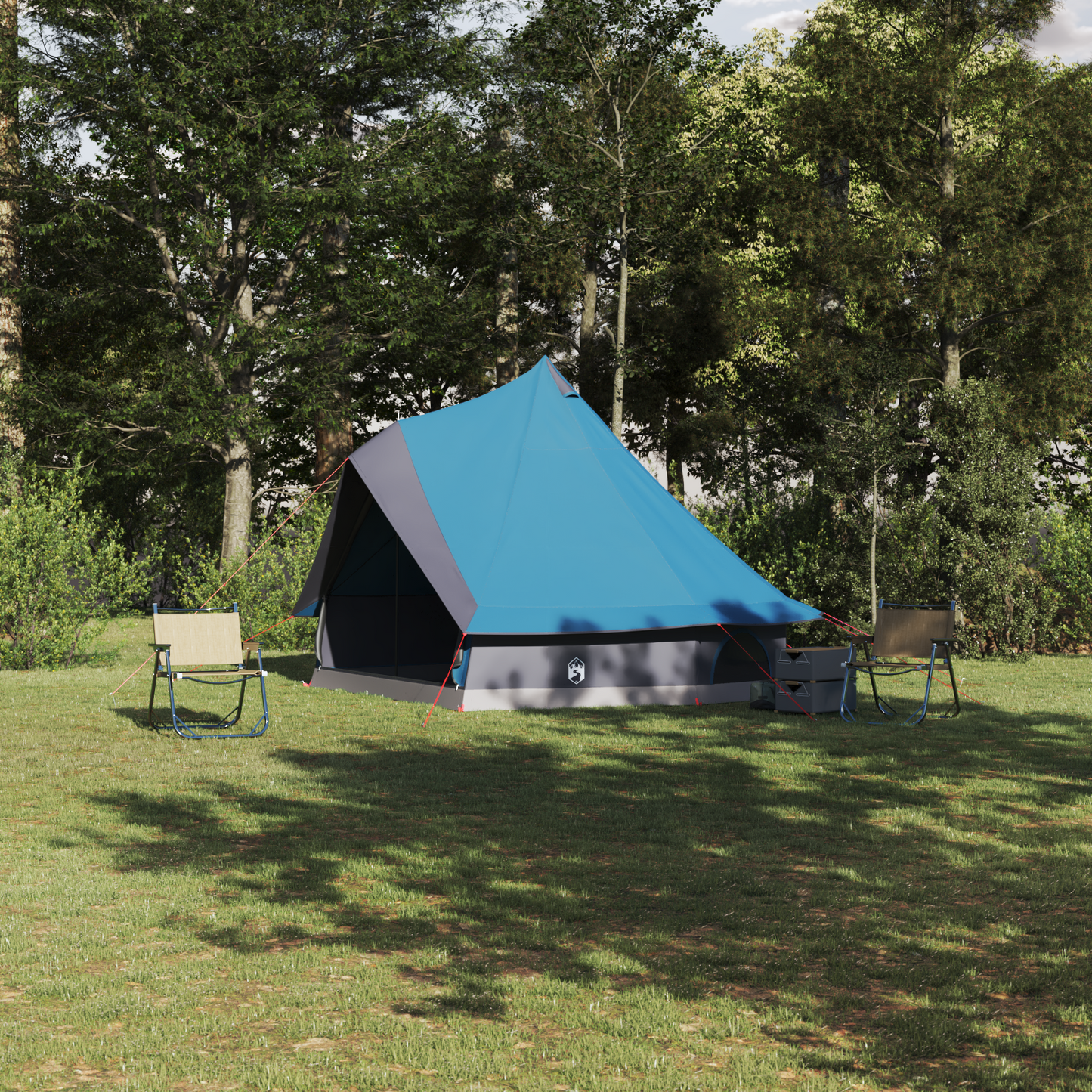 Tipi Tent with Roof Blue 400 x 346 x 250 cm Taffeta