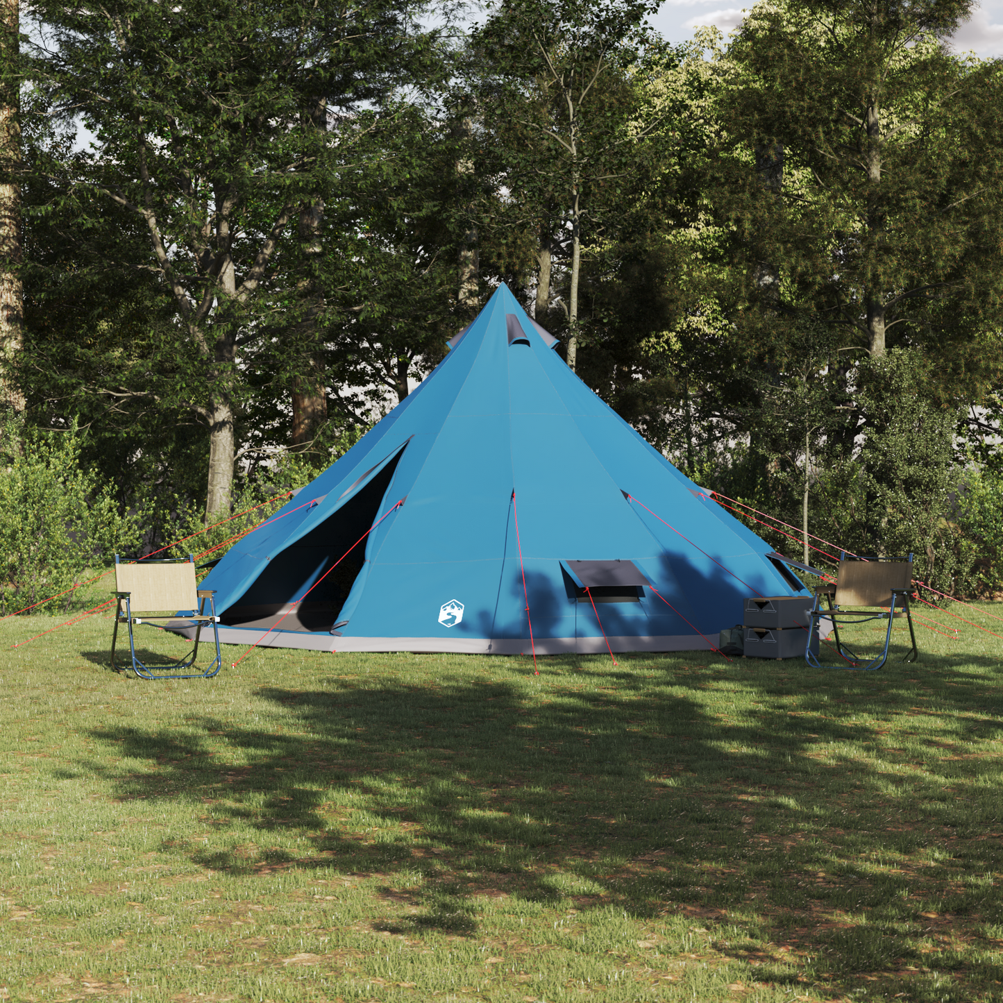 Tipi Tent with Roof Blue 560 x 560 x 300 cm Taffeta