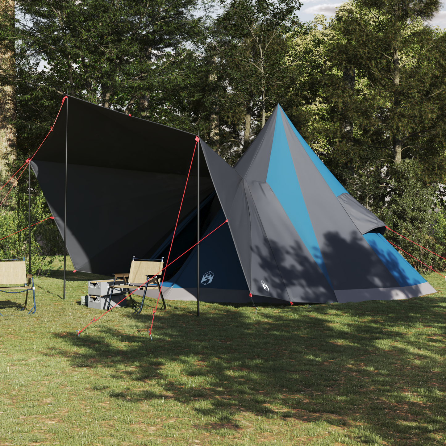 Tipi Tent with Roof Blue 510 x 690 x 330 cm Taffeta