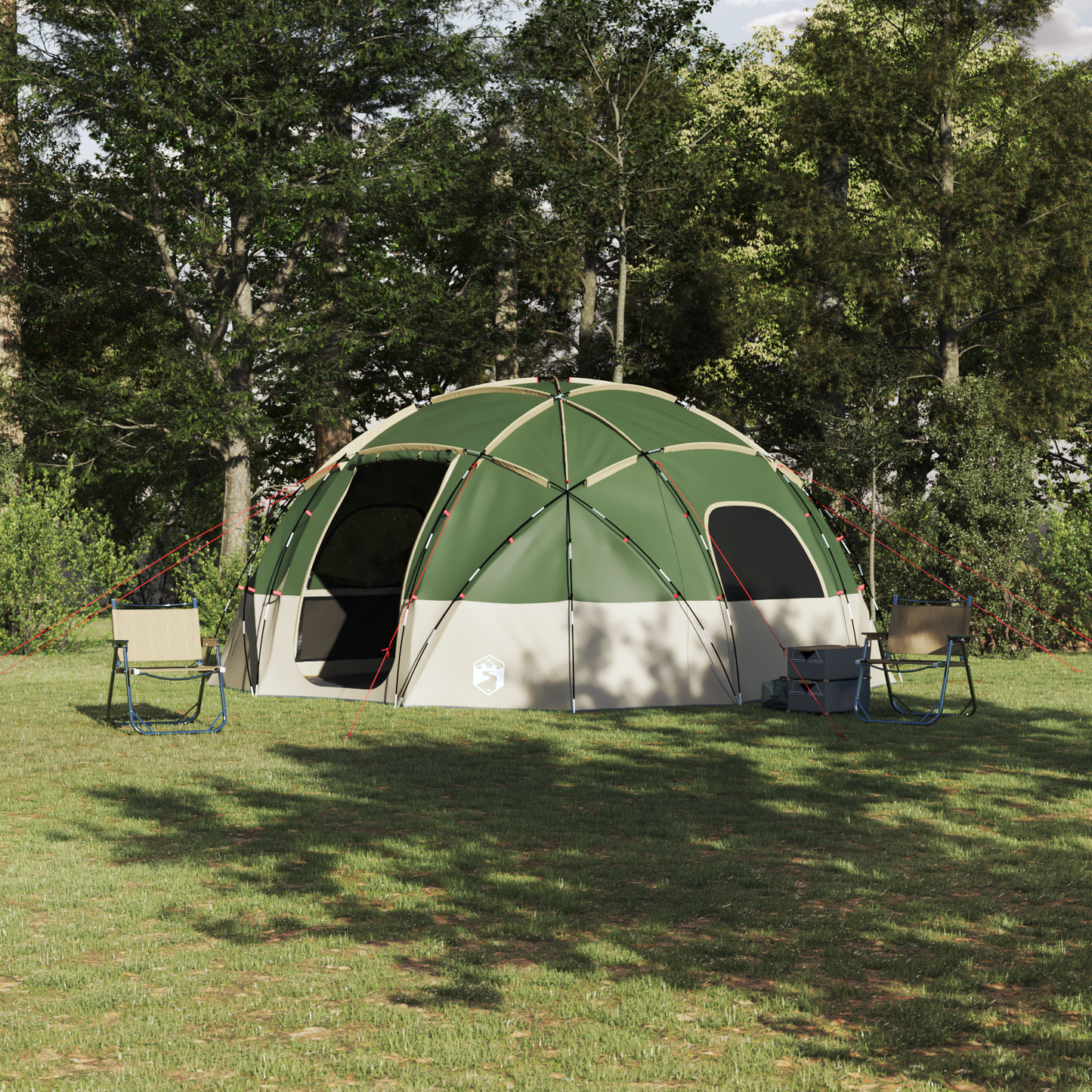 Dome Tent with Roof Green 475 x 475 x 235 cm Taffeta
