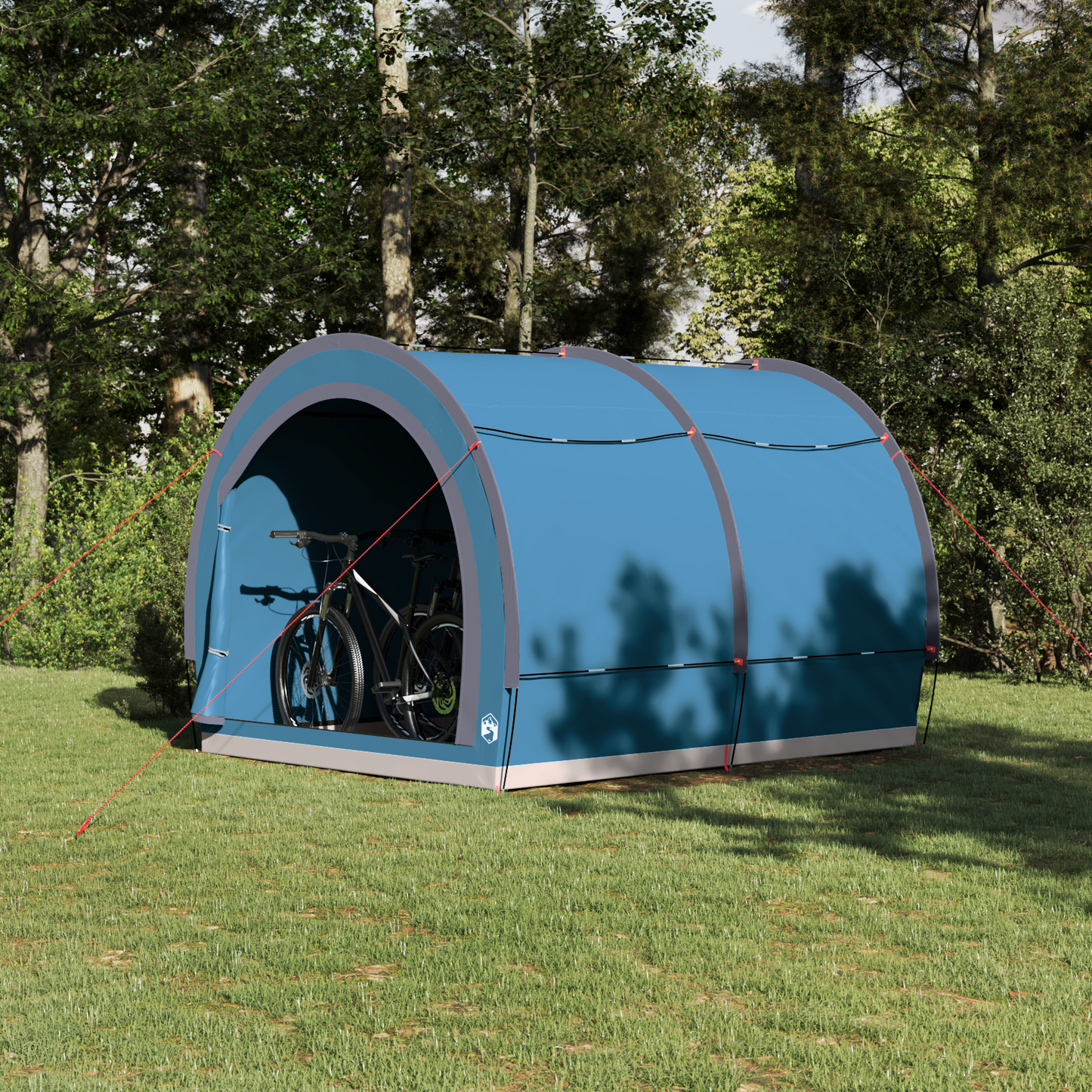 Bike Storage Tent with Roof Blue 256 x 222 x 182 cm Taffeta