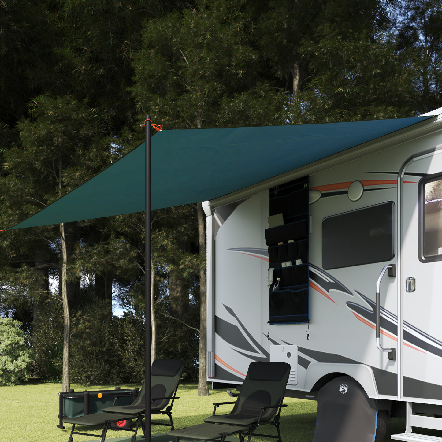 Water Resistant Tarp -Person 240 x 300 cm Waterproof Blue
