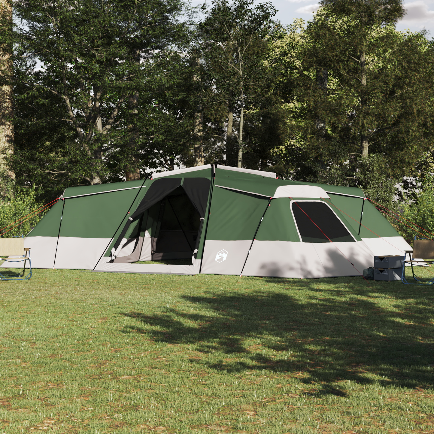 Family Tent with Roof Green 833 x 585 x 216 cm Taffeta