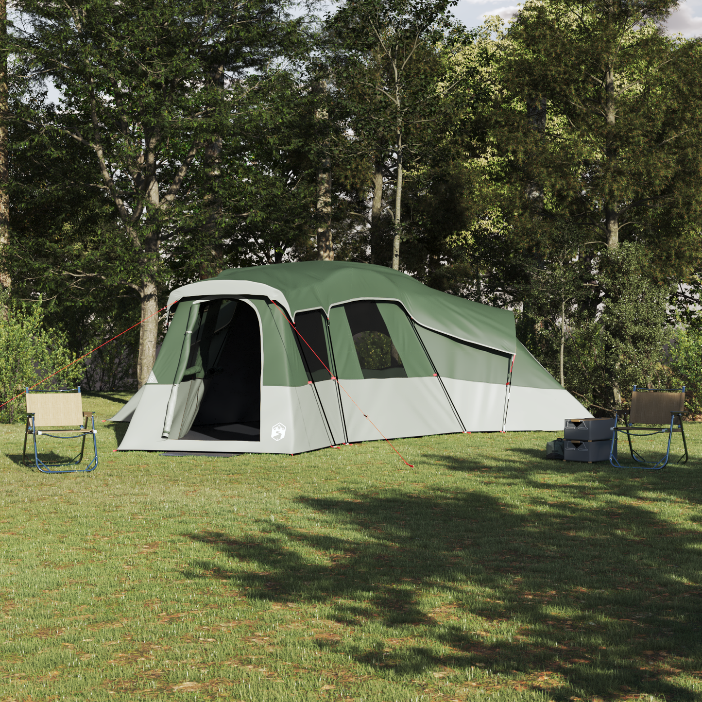 Family Tent with Roof Green 762 x 655 x 218 cm Taffeta
