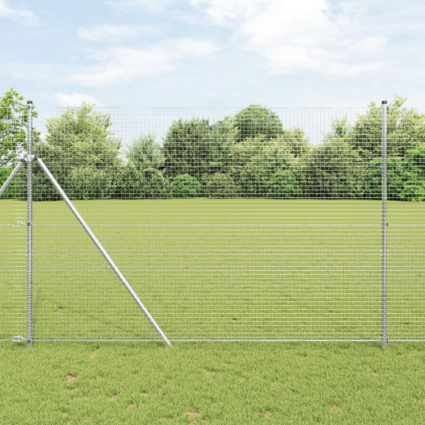 Welded Wire Fence Silver