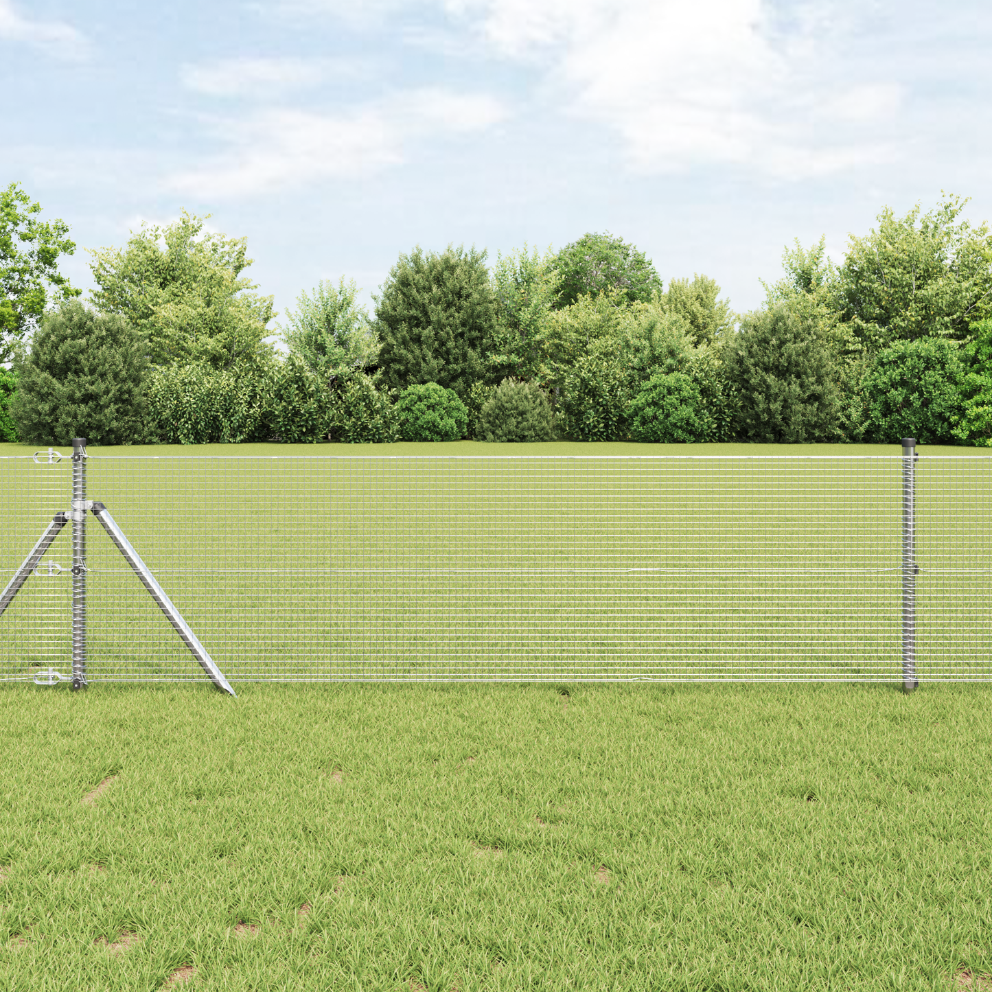 Welded Wire Fence Silver