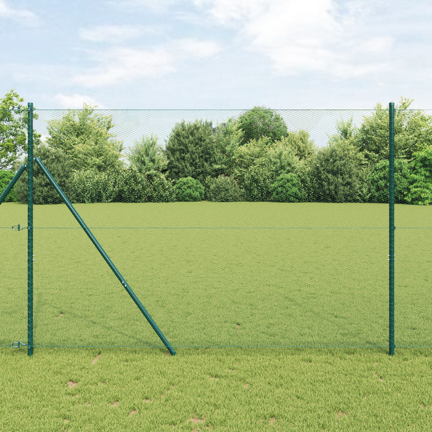 Hexagon Fence Green 1.5 x 10 m PVC
