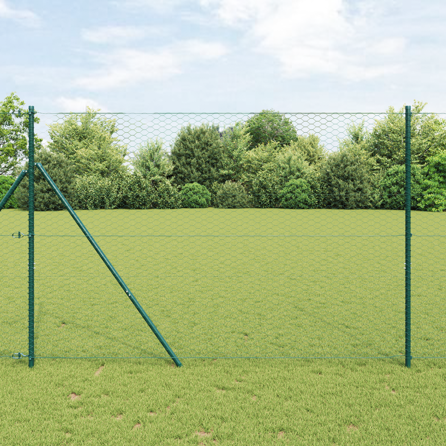 Hexagon Fence Green 1.5 x 10 m PVC