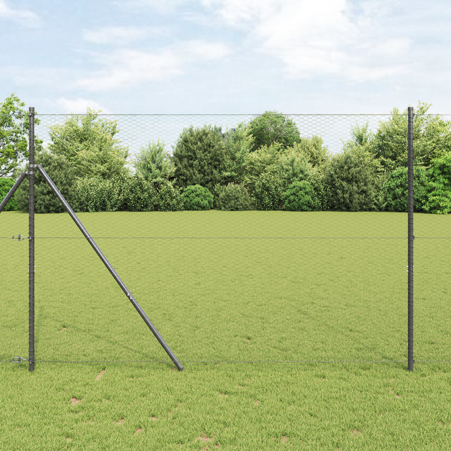 Hexagon Fence Grey 1.6 x 10 m PVC