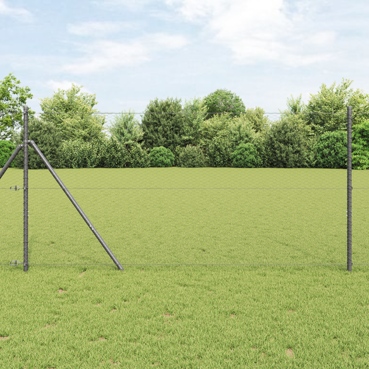 Hexagon Fence Grey 1.2 x 50 m PVC