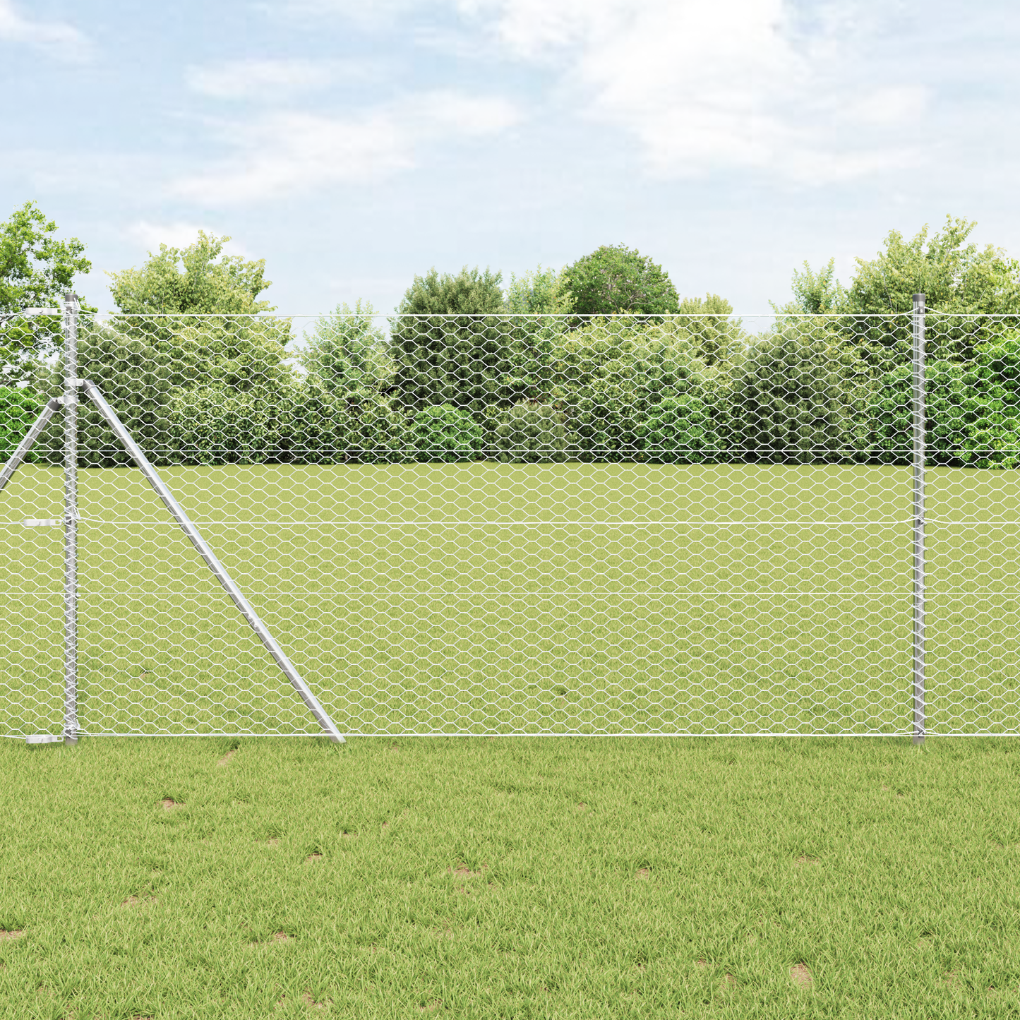 Hexagon Fence Silver 1.4 x 25 m Galvanised steel
