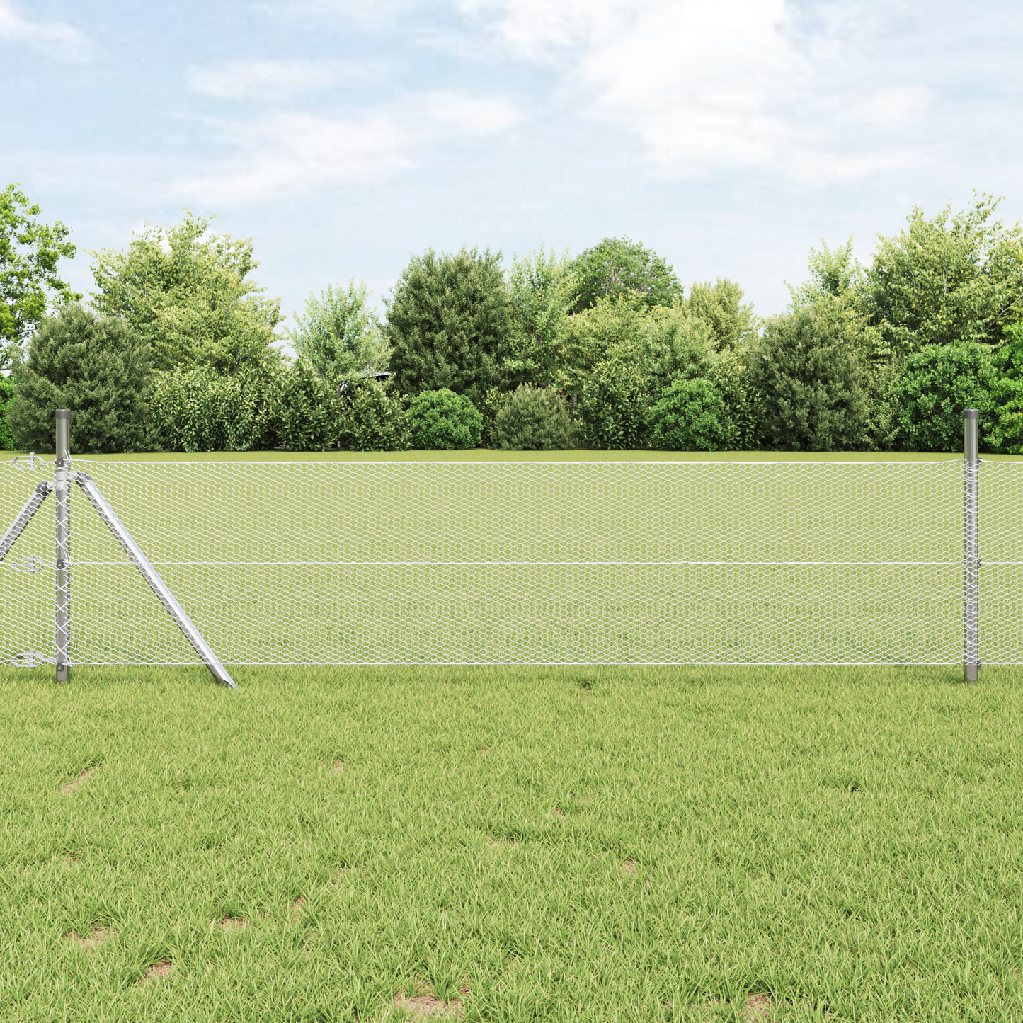 Hexagon Fence Silver 0.6 x 50 m Galvanised steel