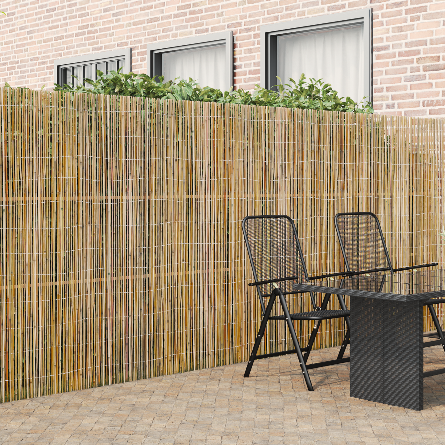 Bamboo Fence Natural 300 x 180 cm Bamboo
