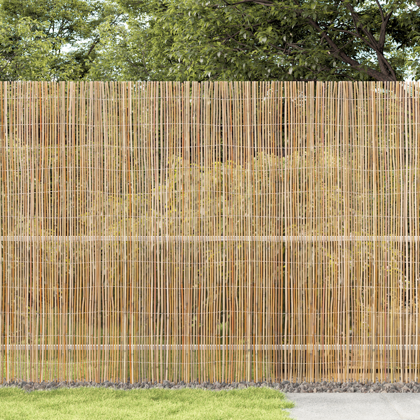 Bamboo Fence Natural 500 x 150 cm Bamboo