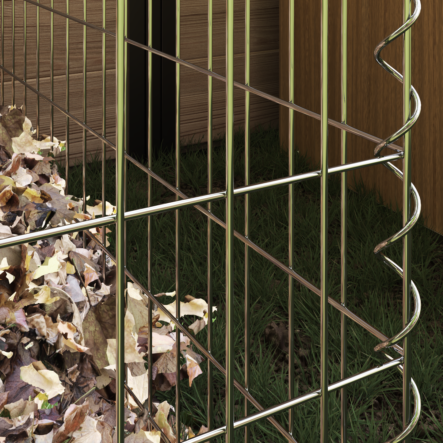 Square Composter 100 x 100 x 50 cm Iron