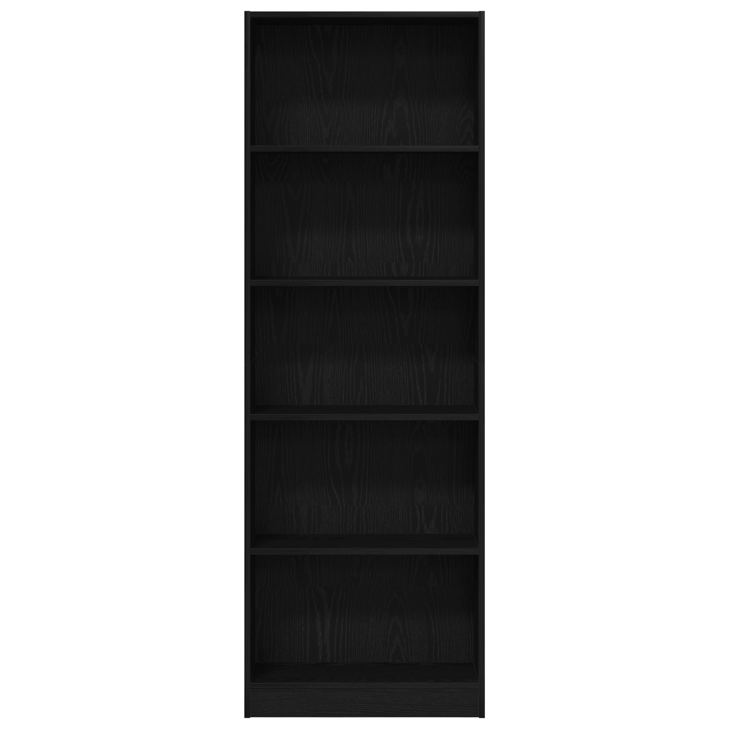 Bookshelf Black Oak 60 x 24 x 176 cm Engineered Wood