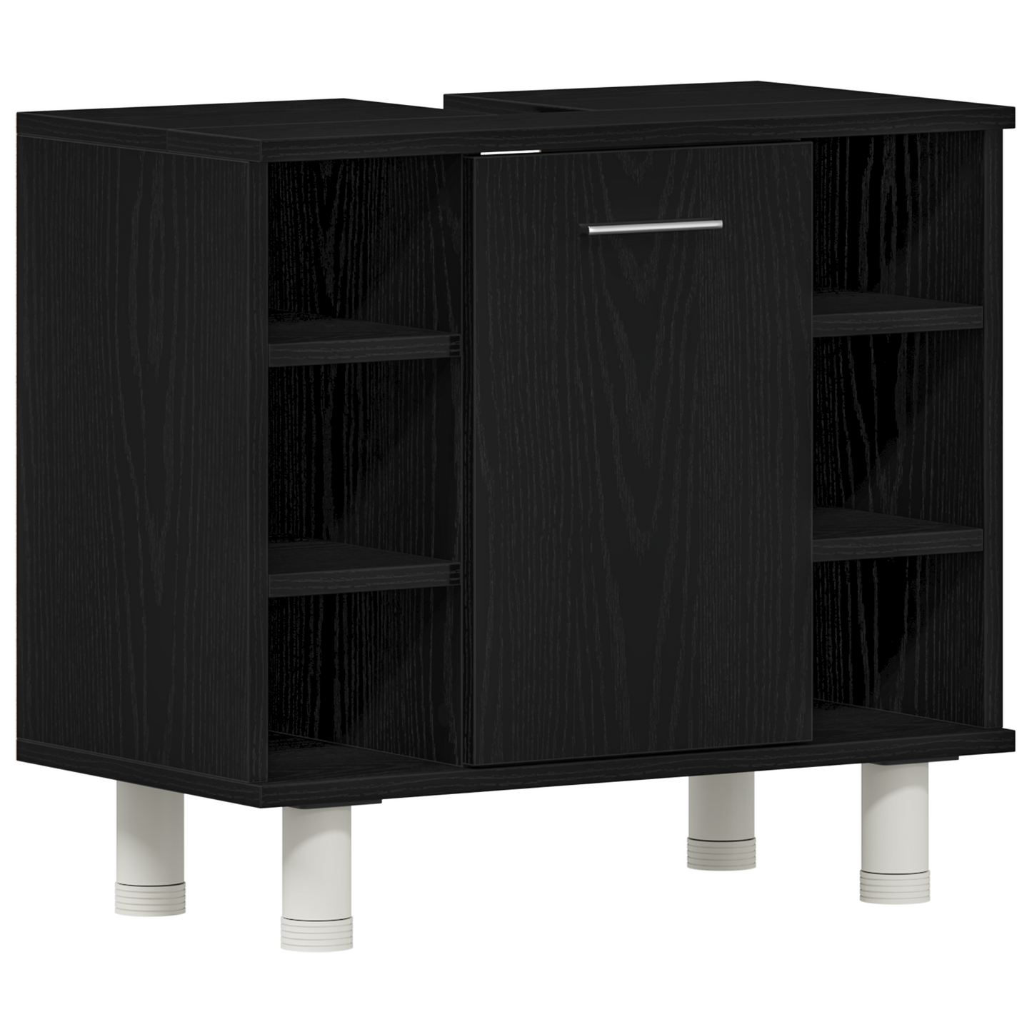 Bathroom Cabinet Black Oak 60 x 32 x 54 cm Engineered Wood