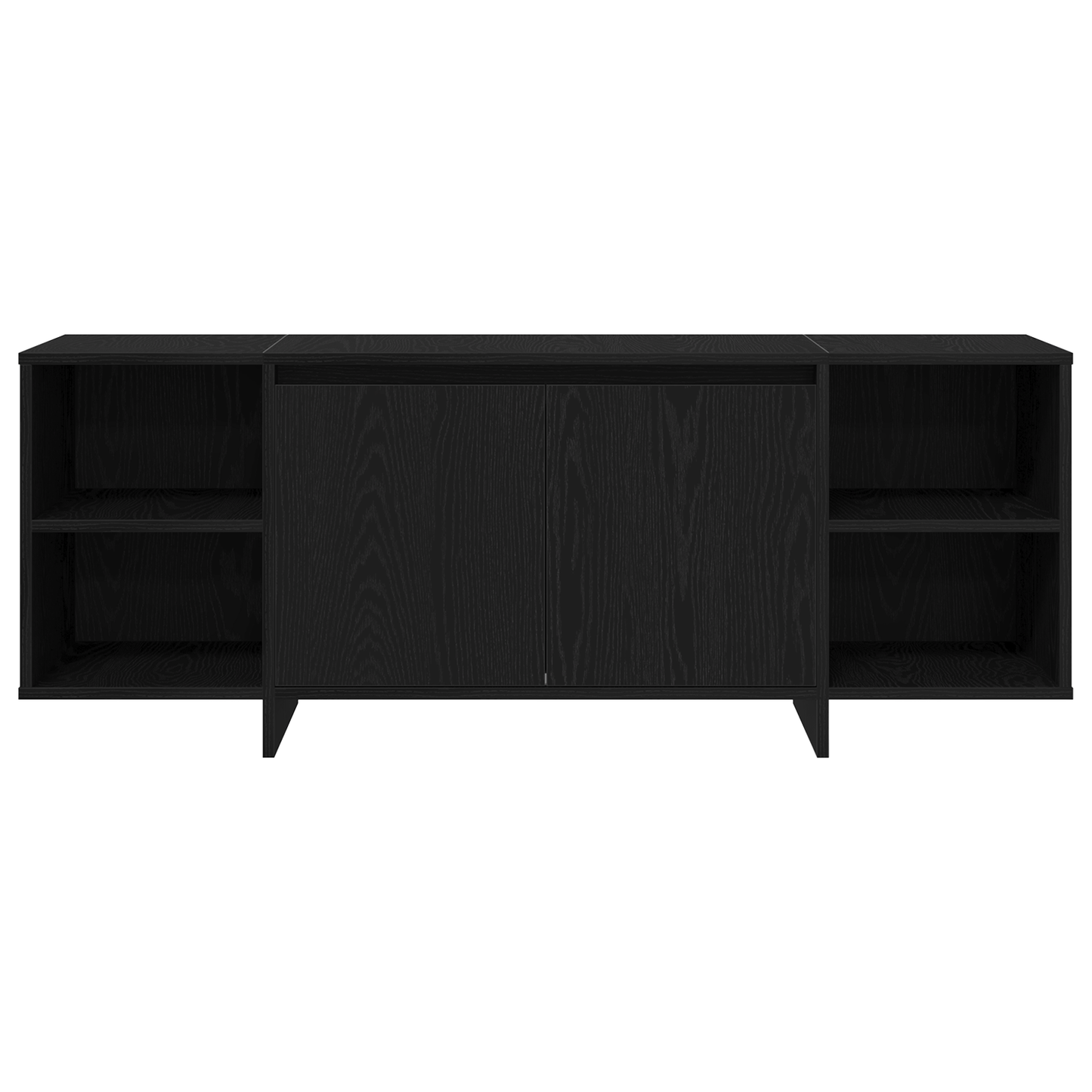 TV Cabinet 130 x 35 x 50 cm Black Oak Engineered Wood