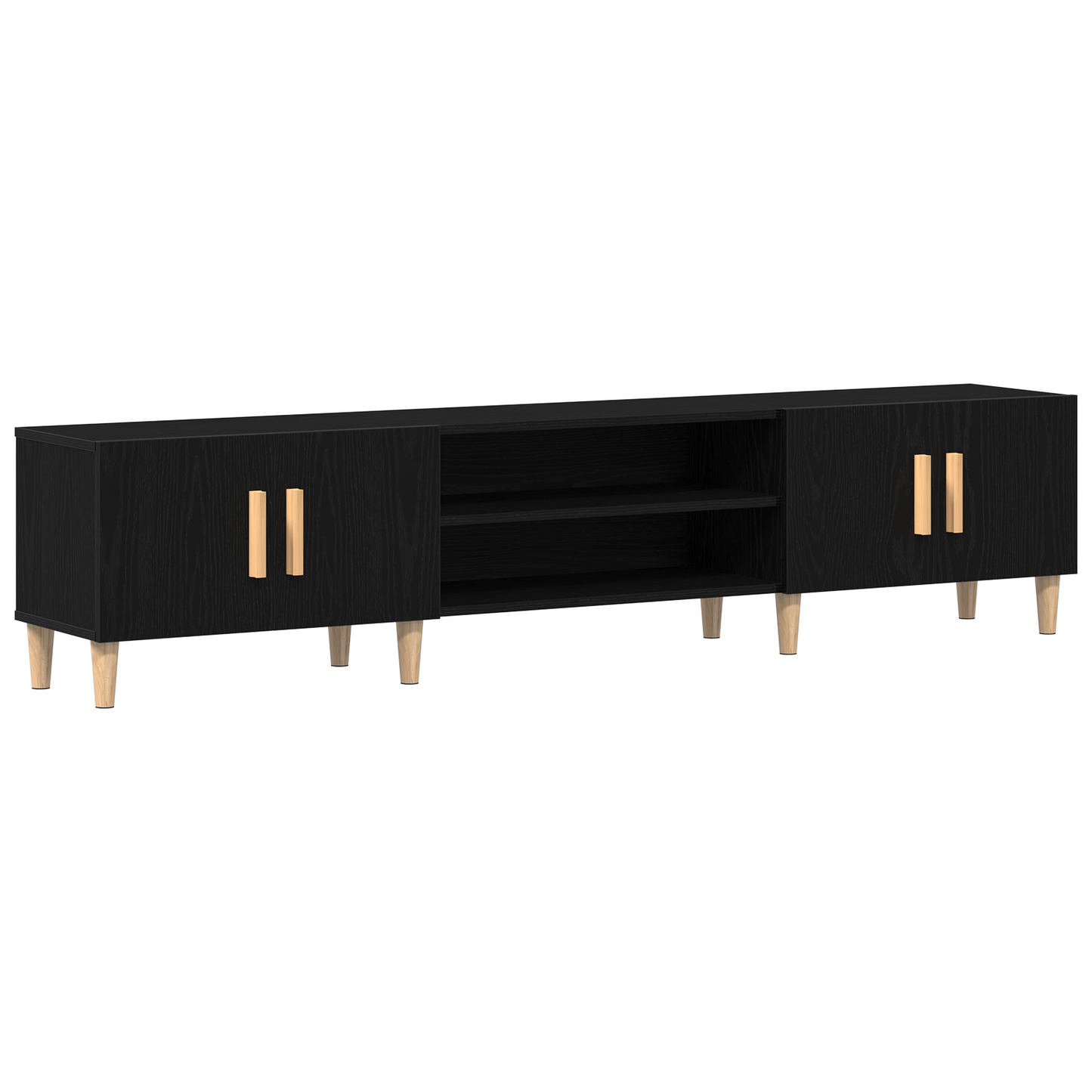 TV Cabinet Black Oak 180 x 31.5 x 40 cm Engineered Wood