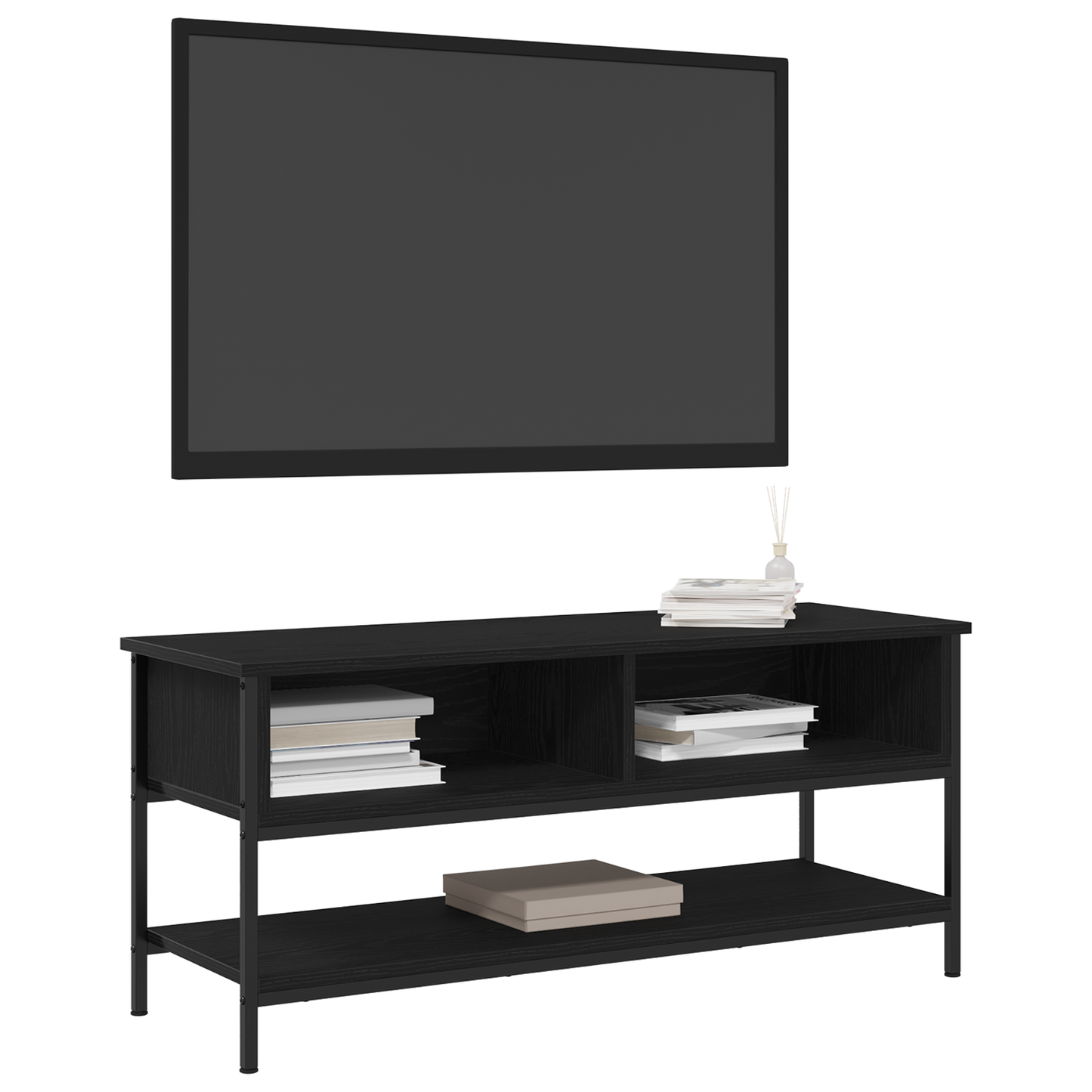TV Cabinet Set Black Oak 100 x 35 x 45 cm Engineered Wood