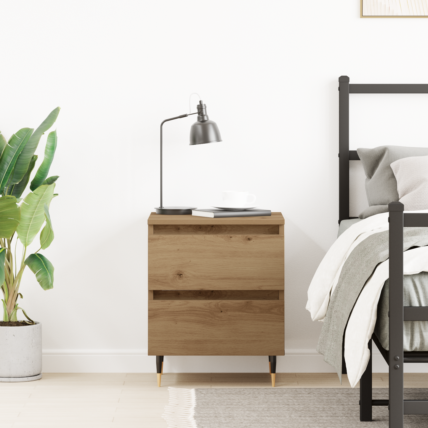 Bedside Cabinet Artisan Oak 40 x 35 x 50 cm Engineered Wood