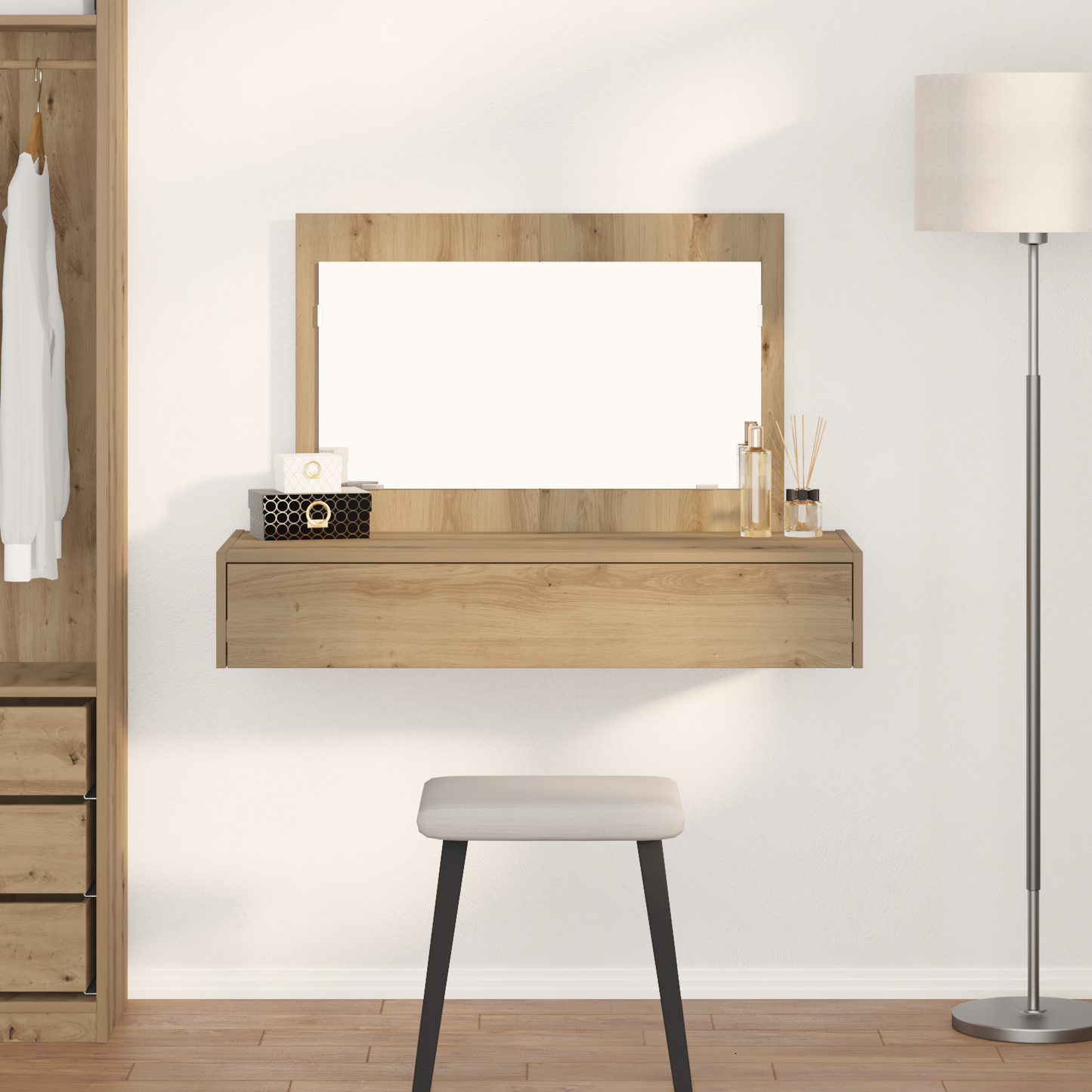 Dressing Table Brown 100 x 40 x 70 cm Engineered Wood