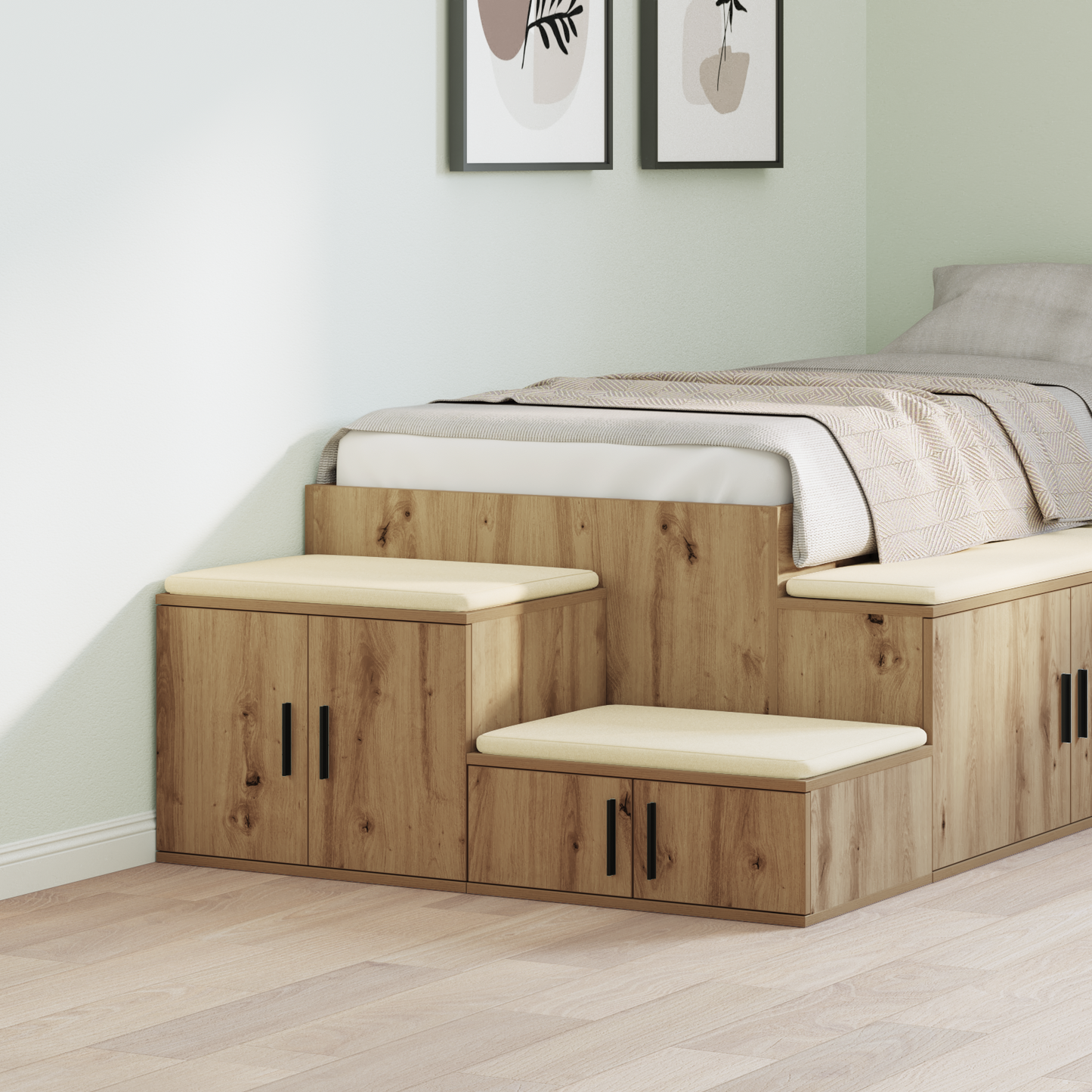 Storage Cabinet 2 pcs Artisan Oak 127 x 41 x 40 cm